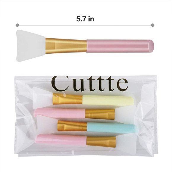 Cuttte 4pcs Silicone Face Mask Brushes, Flexible Facial Mud Mask Applicator Brus - Picture 7 of 7
